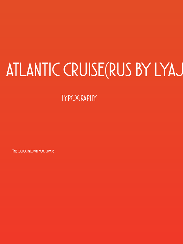 Atlantic Cruise(RUS BY LYAJKA) Poster