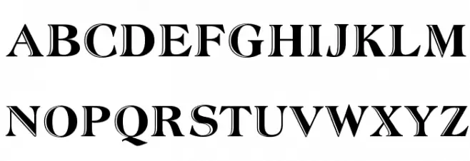Atlantic Inline-Normal Font Litere mari