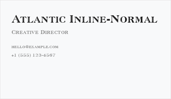 Atlantic Inline-Normal Business Card