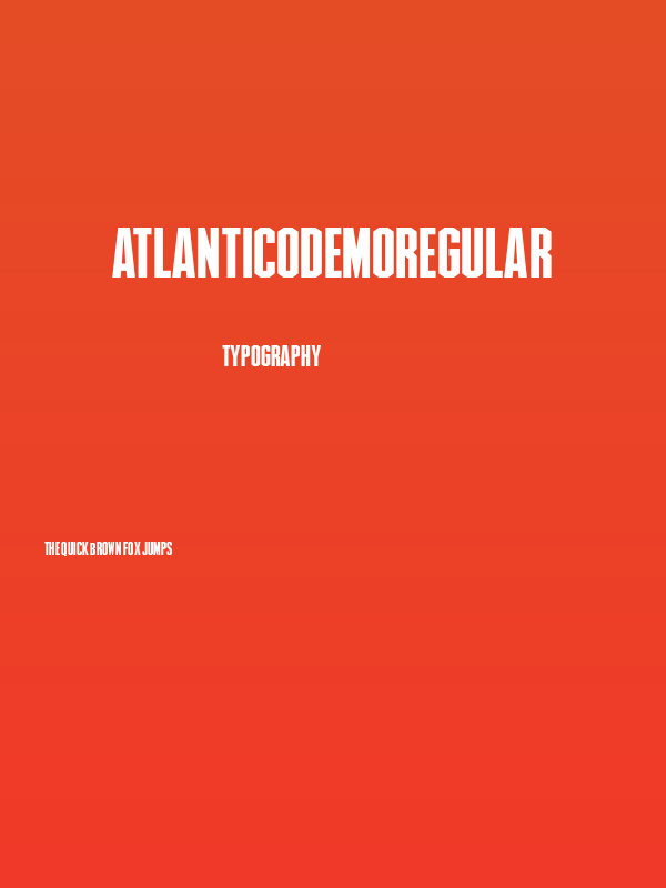 AtlanticoDemoRegular Poster