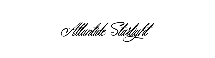 Atlantide Starlight  नि: शुल्क फ़ॉन्ट्स डाउनलोड