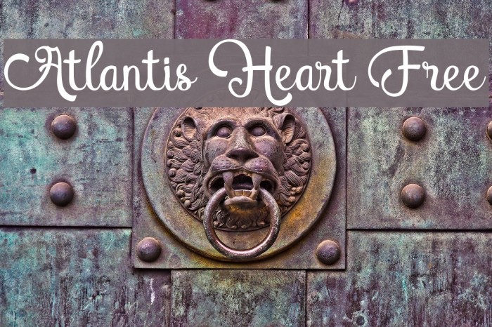 Atlantis Heart Free Font examples