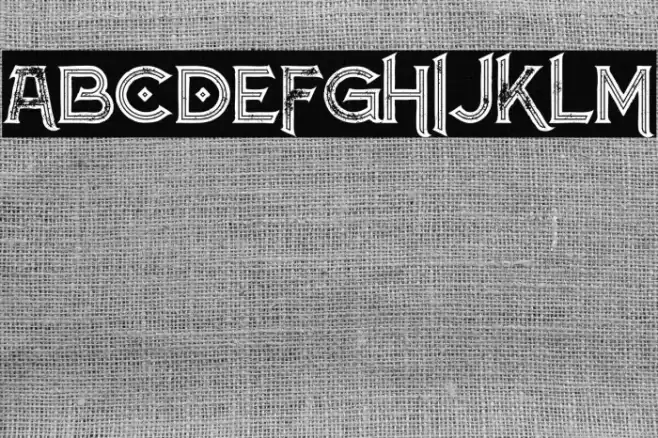 Atlantis Inline Grunge Font examples