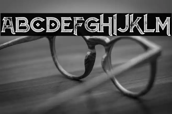 Atlantis Inline Grunge Font examples