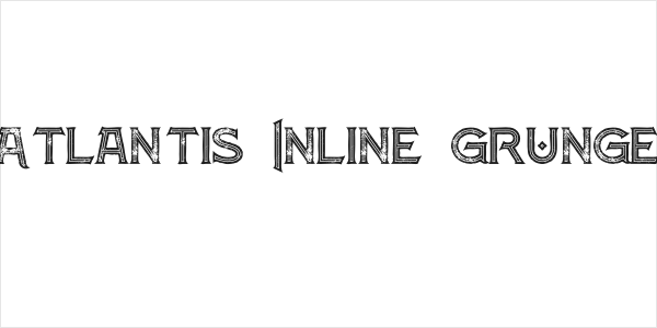 Atlantis Inline Grunge Logo