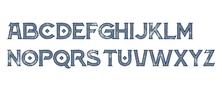 Atlantis Inline Grunge Lowercase