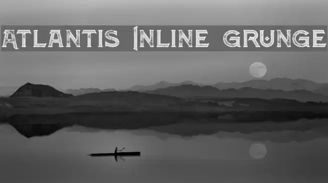 Atlantis Inline Grunge Font examples