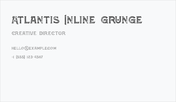 Atlantis Inline Grunge Business Card