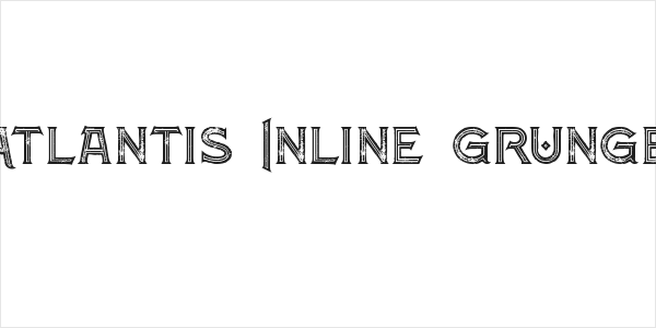 Atlantis Inline Grunge Logo