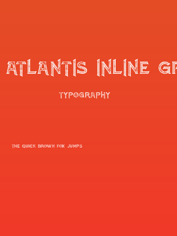 Atlantis Inline Grunge Poster