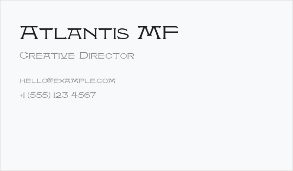 Atlantis MF Business Card