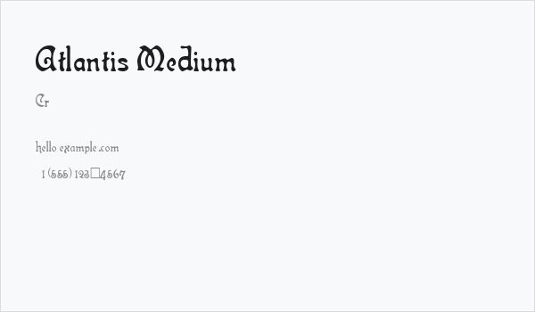 Atlantis Medium Business Card