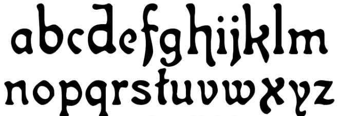 Atlantis Medium Schriftart Kleinbuchstaben