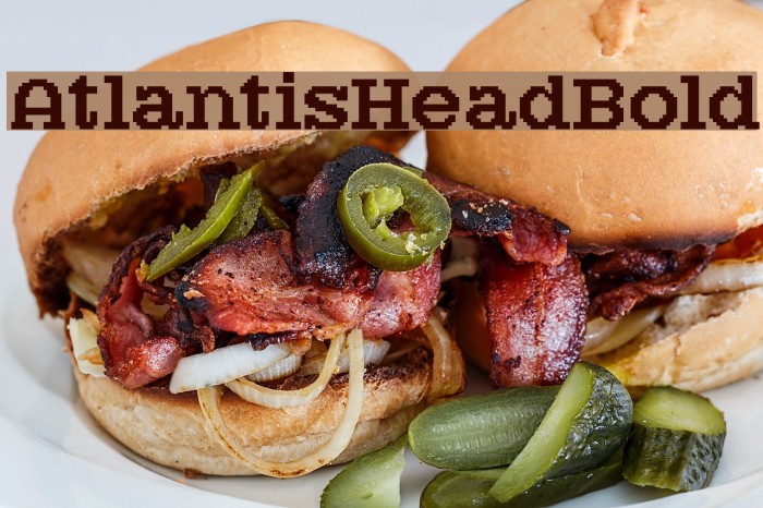 AtlantisHeadBold Font examples