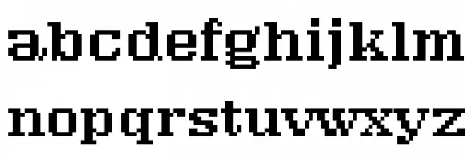 AtlantisTextBold Caratteri MINUSCOLO