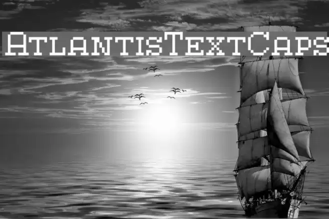 AtlantisTextCaps Font examples