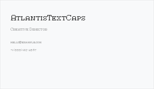 AtlantisTextCaps Business Card