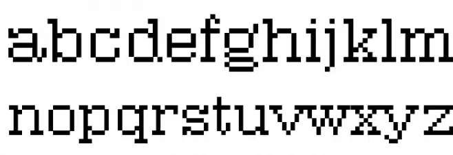 AtlantisTextRegular Schriftart Kleinbuchstaben