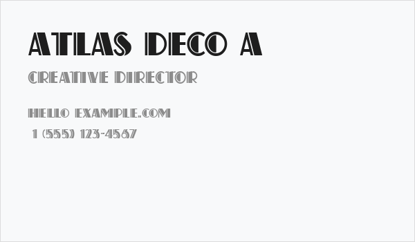 Atlas Deco A Business Card