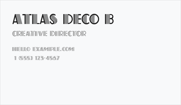 Atlas Deco B Business Card