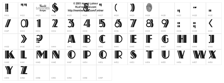 Atlas Solid Character Map