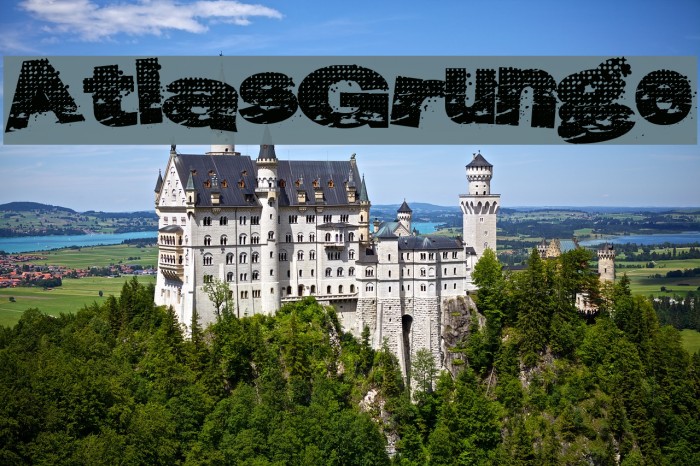 AtlasGrunge Font examples