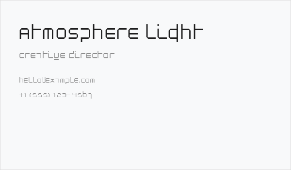 Atmosphere Light Business Card