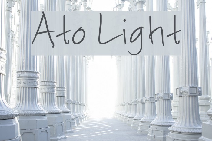 Ato Light Font examples