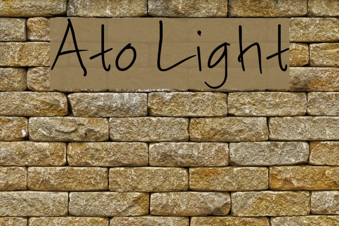 Ato Light Font examples