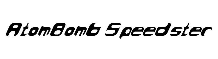 AtomBomb Speedster  नि: शुल्क फ़ॉन्ट्स डाउनलोड