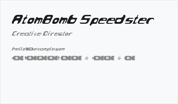AtomBomb Speedster Business Card