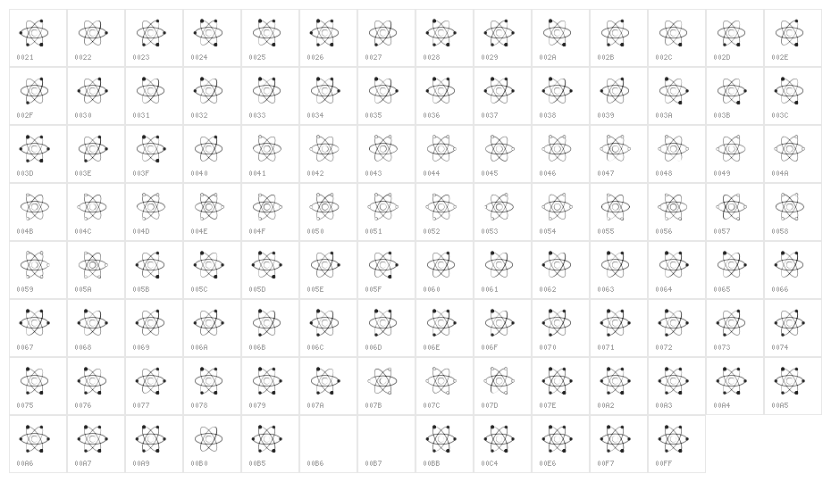 AtomBraille Character Map