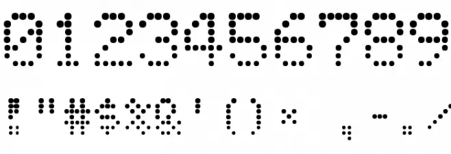 Atomic Clock Radio Font OTHER CHARS