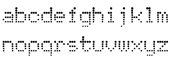 Atomic Clock Radio Font LOWERCASE