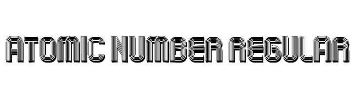 Atomic Number Regular  नि: शुल्क फ़ॉन्ट्स डाउनलोड