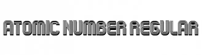 Atomic Number Regular  नि: शुल्क फ़ॉन्ट्स डाउनलोड