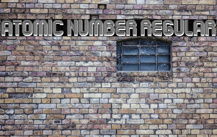 Atomic Number Regular Example 3