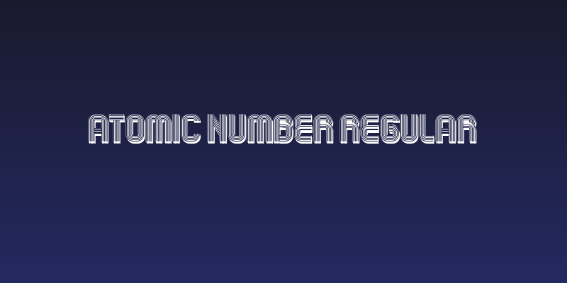 Atomic Number Regular Social Header