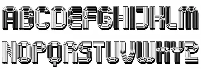 Atomic Number Regular Schriftart Kleinbuchstaben