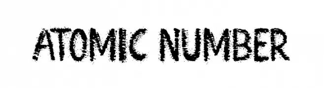 Atomic Number  免费字体下载