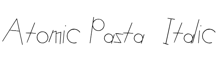 Atomic Pasta Italic Font