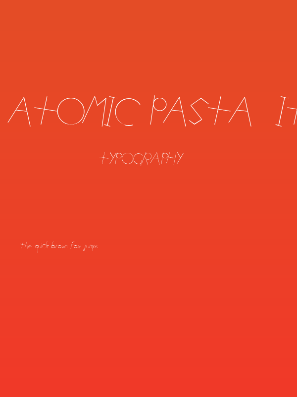 Atomic Pasta  Italic Poster