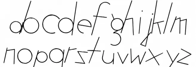 Atomic Pasta Italic フォント 小文字