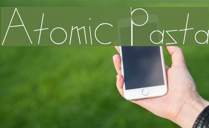 Atomic Pasta Font examples