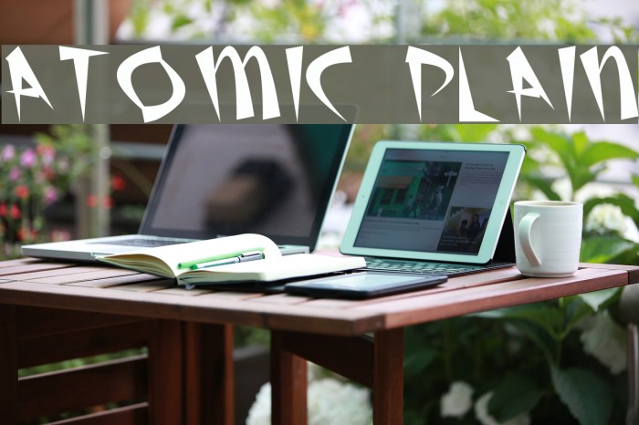 Atomic Plain Font examples