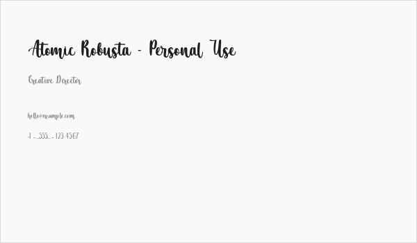Atomic Robusta - Personal Use Business Card