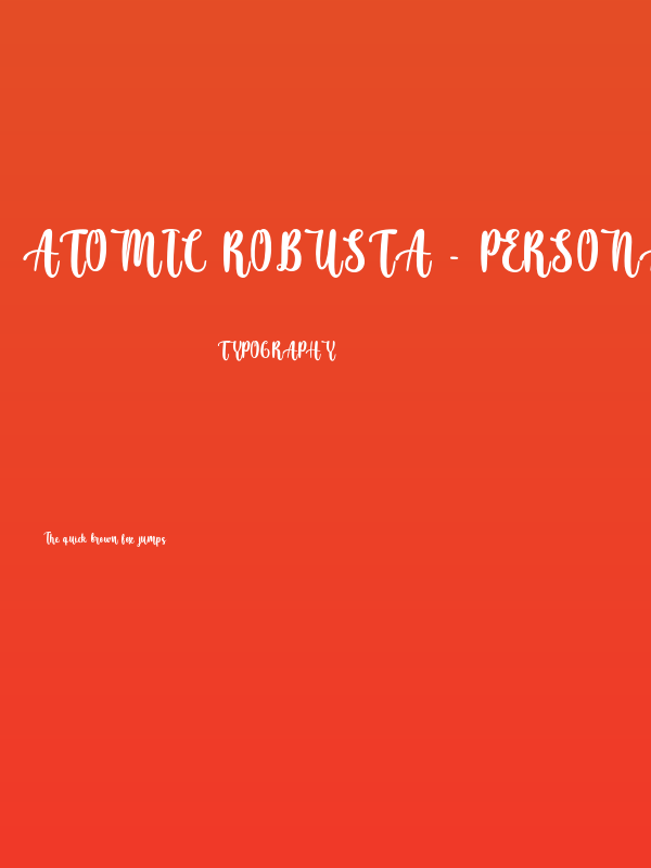 Atomic Robusta - Personal Use Poster
