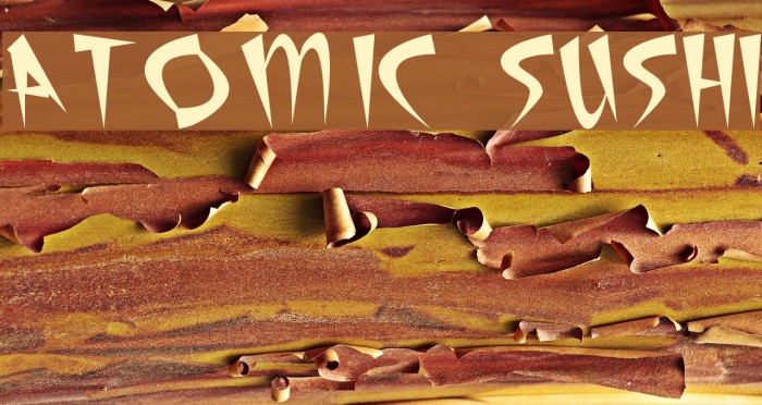 Atomic Sushi Font examples