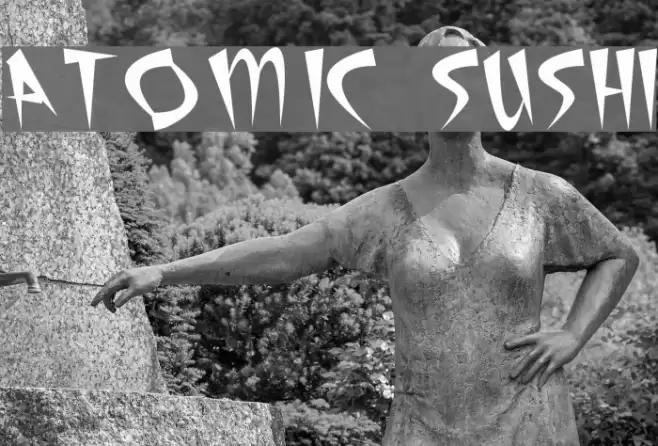 Atomic Sushi Шрифта examples