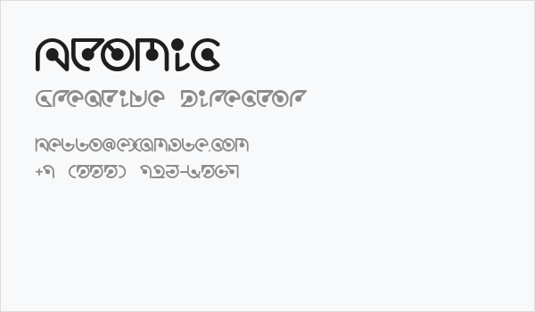 Atomic Business Card